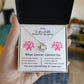 To My UNBREAKABLE Beautiful Daughter Breast Cancer Awareness Support Love Knot Necklace