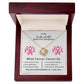 To My UNBREAKABLE Beautiful Daughter Breast Cancer Awareness Support Love Knot Necklace