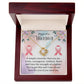 You Have a Heart of a Warrior Breast Cancer Awareness Support Love Knot Necklace