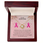 To My SURIVOR Inspirational Breast Cancer Awareness Support Love Knot Necklace