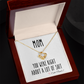 Mom, You Were Right About A Lot Of Shit Funny Gift For Mothers Day Love Knot Necklace