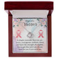 You Have a Heart of a Warrior Breast Cancer Awareness Support Love Knot Necklace