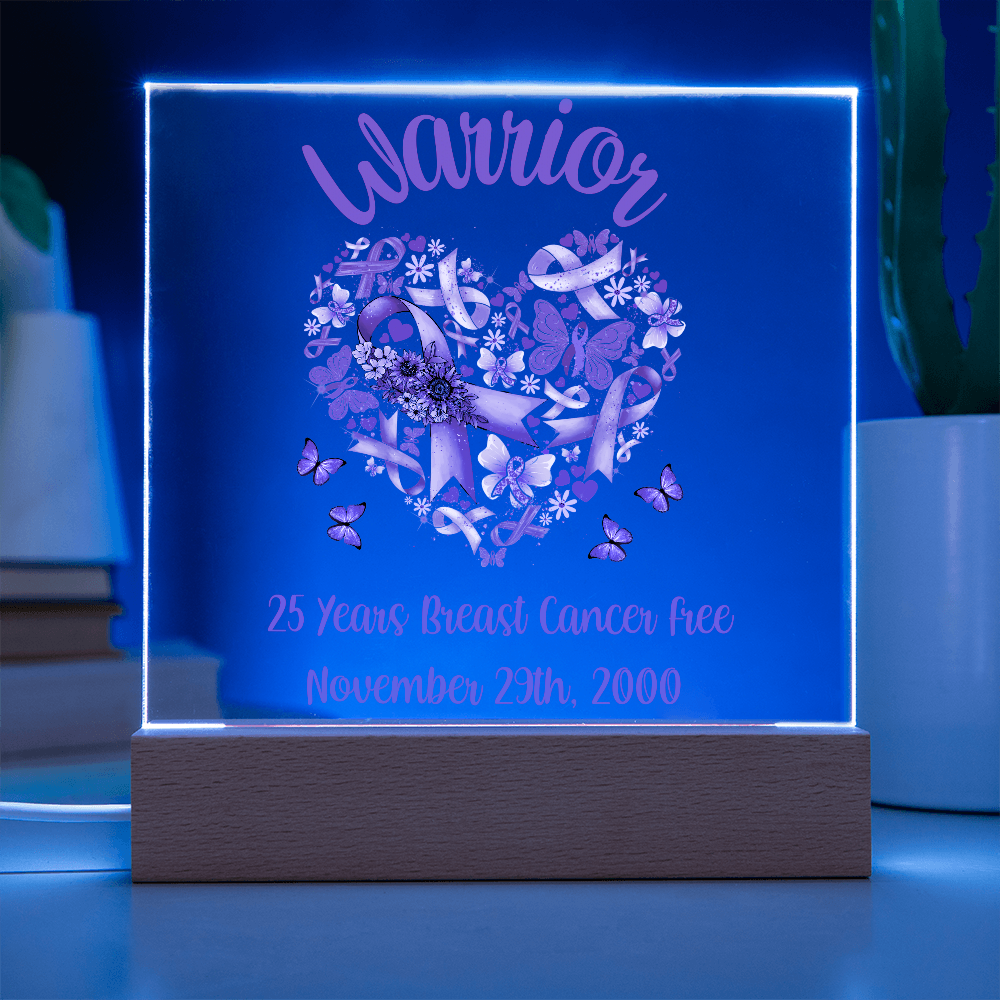 Breast Cancer Warrior Custom Survivor Cancer Free Date