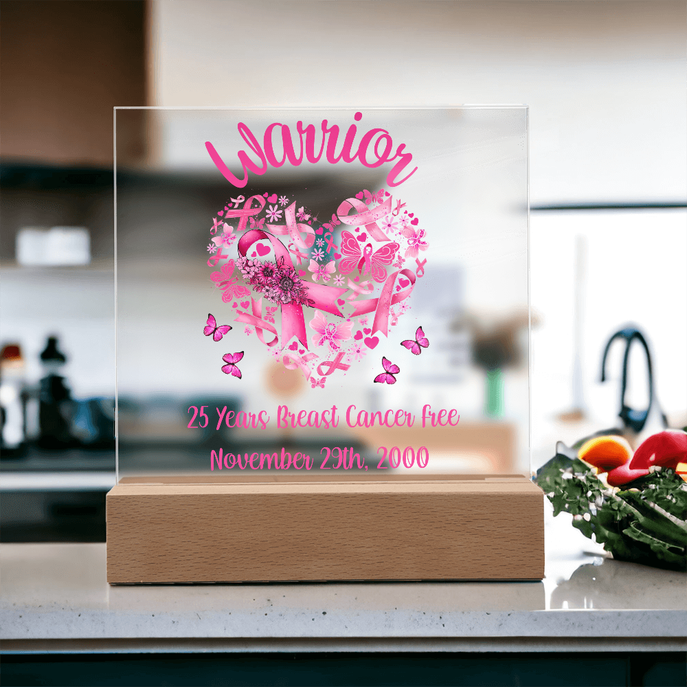 Breast Cancer Warrior Custom Survivor Cancer Free Date