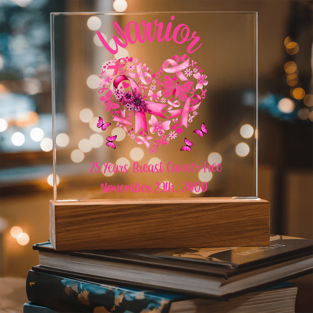 Breast Cancer Warrior Custom Survivor Cancer Free Date