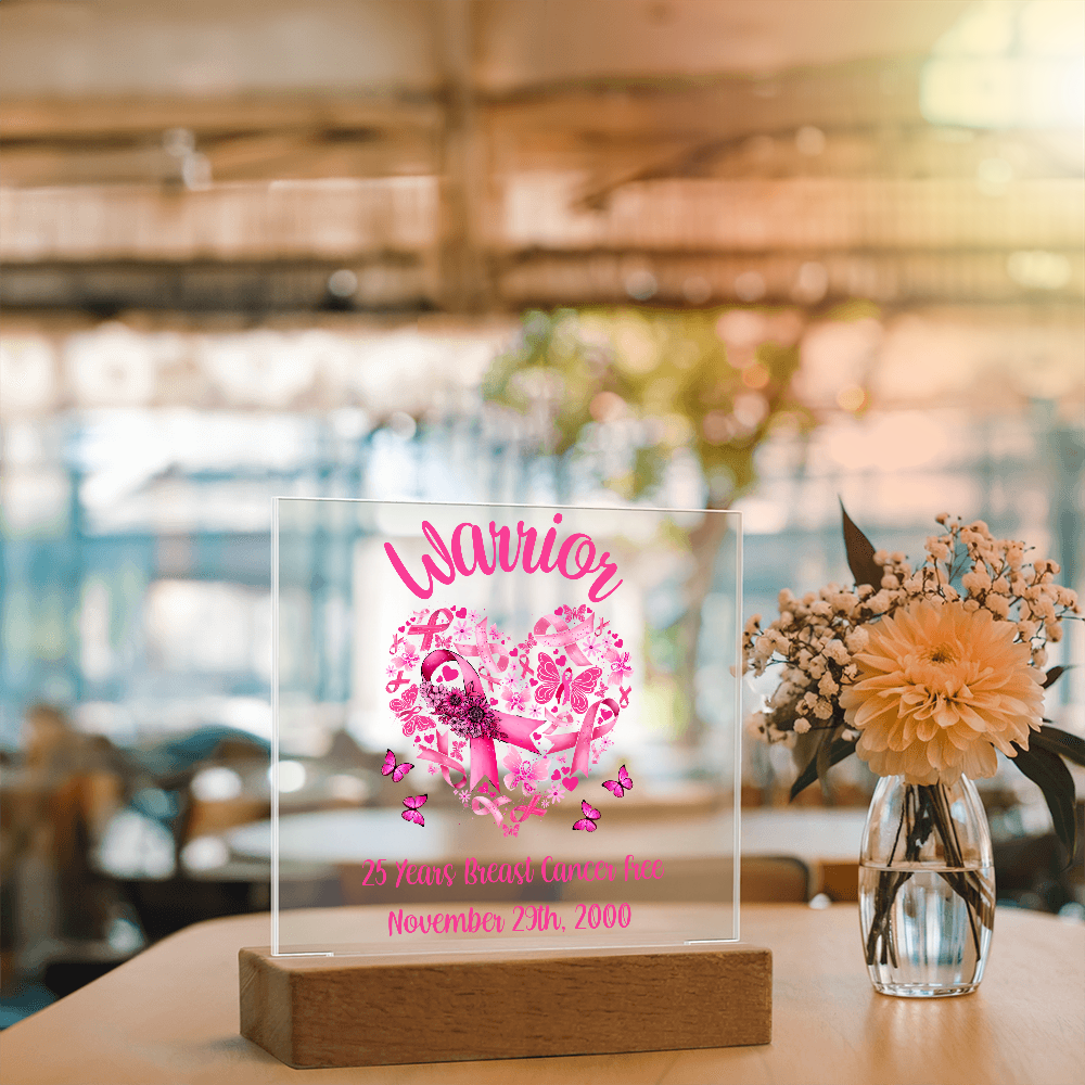 Breast Cancer Warrior Custom Survivor Cancer Free Date