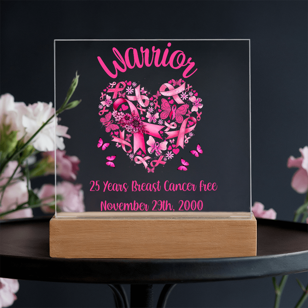 Breast Cancer Warrior Custom Survivor Cancer Free Date