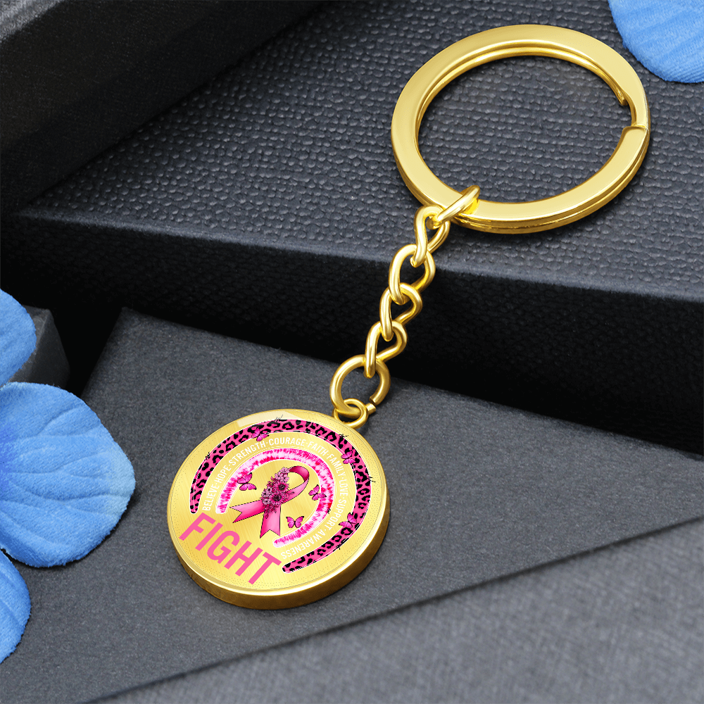 Fight Breast Cancer Warrior Keychain