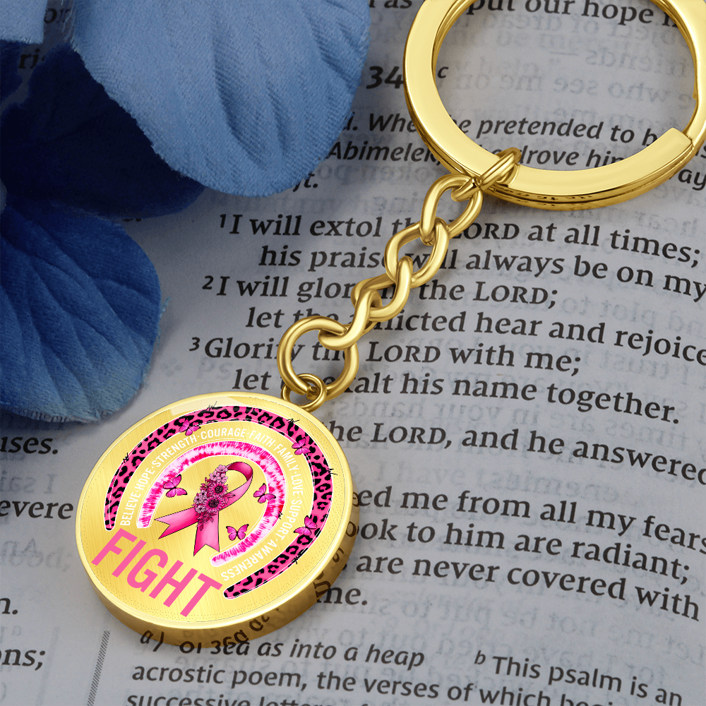 Fight Breast Cancer Warrior Keychain