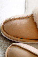 Load image into Gallery viewer, Camel Plush Suede Winter Home Slippers
