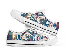 Load image into Gallery viewer, Pug Mom - Women’s Low Top Shoes White
