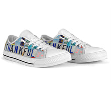 Load image into Gallery viewer, Custom Wildflower Thankful Canvas Shoes: Spread Gratitude in Every Step
