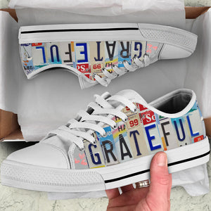 Grateful Low-Top Shoes: Walk in Faith & Comfort Christian Women