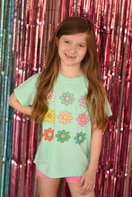 Load image into Gallery viewer, Rainbow Daisy Smiley Tee
