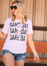 Load image into Gallery viewer, Baseball Game Day Bolt Tee
