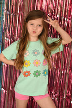 Load image into Gallery viewer, Rainbow Daisy Smiley Tee
