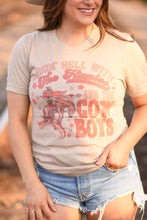 Load image into Gallery viewer, Raising Hell With the Hippies and the Cowboys Vintage Western Tee
