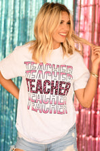 Load image into Gallery viewer, Teacher Pink Leopard Tee
