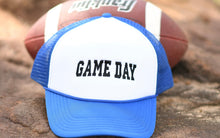 Load image into Gallery viewer, Blue/White Game Day Foam Trucker Hat
