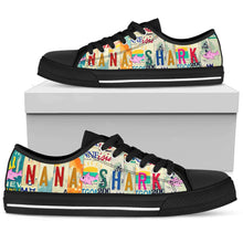 Load image into Gallery viewer, Nana Shark - Women’s Low Top Shoes Black
