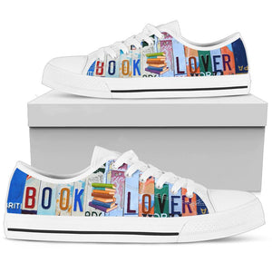 Book Lover - Unisex Low Top Shoes White