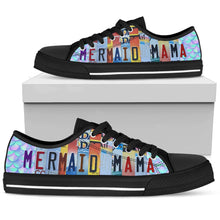 Load image into Gallery viewer, Mermaid Mama - Women’s Low Top Shoes Black
