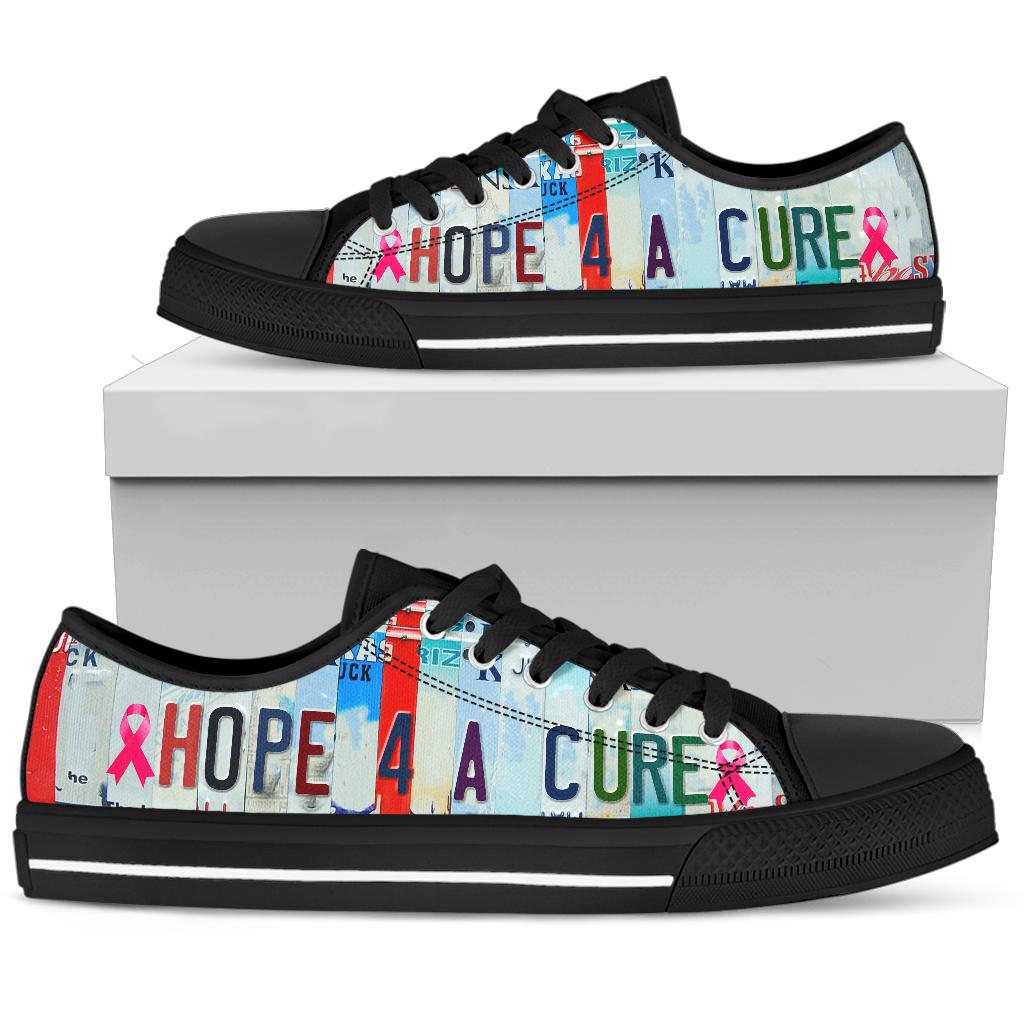 Hope For A Cure - Unisex Low Top Shoes Black