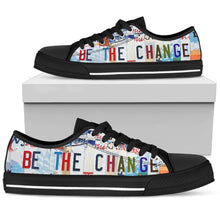 Load image into Gallery viewer, Be The Change - Unisex Low Top Shoes Black
