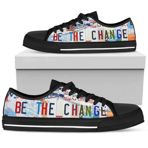 Be The Change - Unisex Low Top Shoes Black