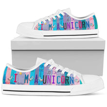 Load image into Gallery viewer, I&#39;m a Unicorn - Women’s Low Top Shoes White
