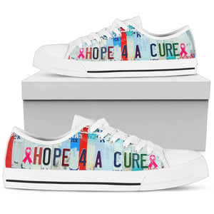 Hope For A Cure - Unisex Low Top Shoes White