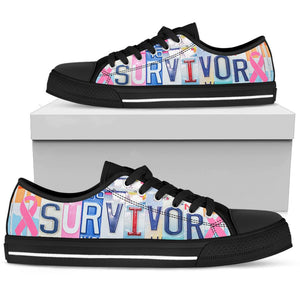 Survivor - Unisex Low Top Shoes Black