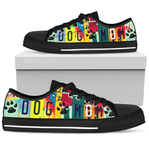 Dog Mom - Unisex Low Top Shoes Black