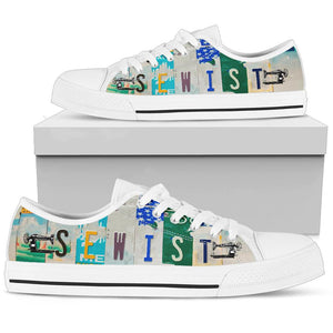 Sewist - Unisex Low Top Shoes White