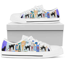 Load image into Gallery viewer, Cat Mom - Unisex Low Top Shoes White
