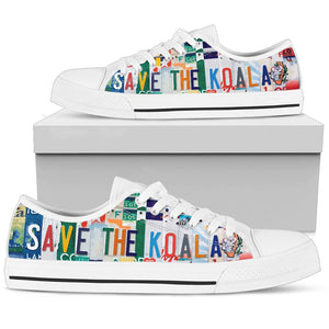 Save The Koala - Unisex Low Top Shoes White