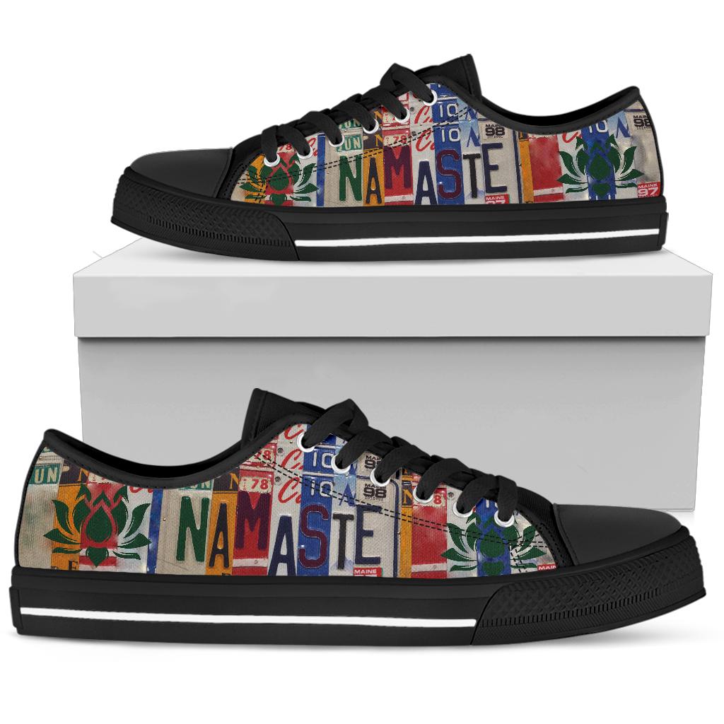 Namaste - Unisex Low Top Shoes Black