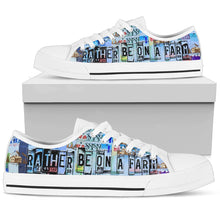 Load image into Gallery viewer, Rather Be On A Farm - Unisex Low Top Shoes White
