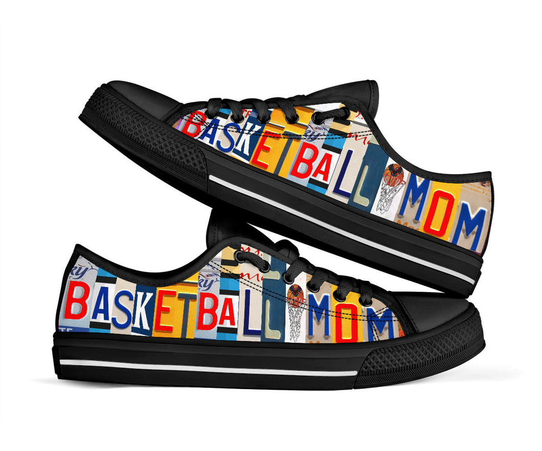 Basketball Mom - Women’s Low Top Shoes Black