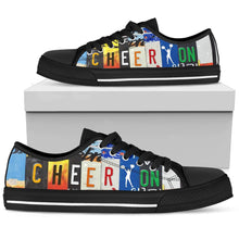 Load image into Gallery viewer, Cheer On - Women’s Low Top Shoes Black
