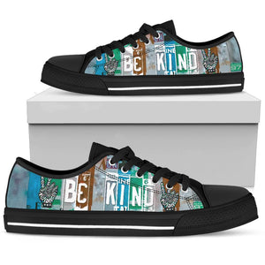 Be Kind - Unisex Low Top Shoes Black