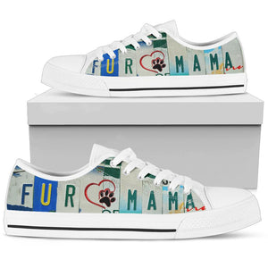 Fur Mama - Women’s Low Top Shoes White