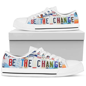 Be The Change - Unisex Low Top Shoes White