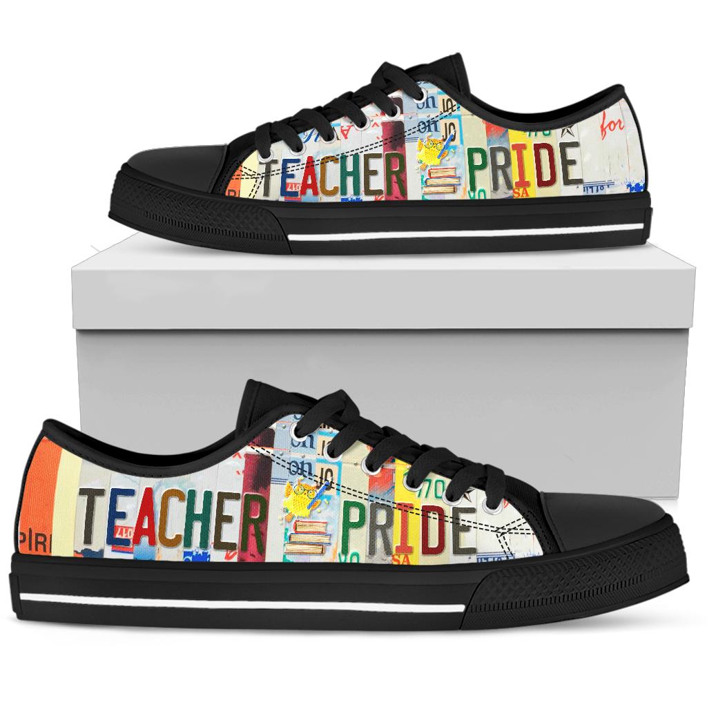 Teacher Pride - Unisex Low Top Shoes Black