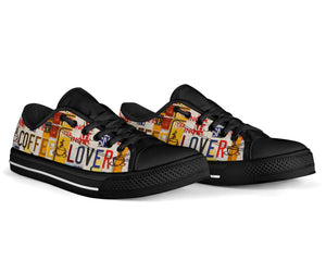 Coffee Lover - Unisex Low Top Shoes Black