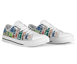 Go Green - Unisex Low Top Shoes White