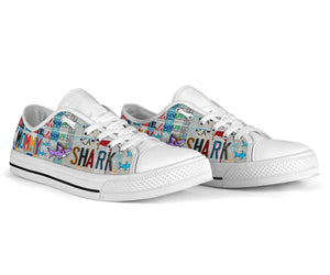 Mommy Shark - Women’s Low Top Shoes White