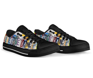 Live Love Dance - Unisex Low Top Shoes Black