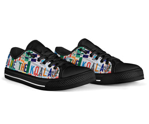 Save The Koala - Unisex Low Top Shoes Black