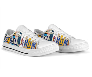 Baseball Mom - Women’s Low Top Shoes White